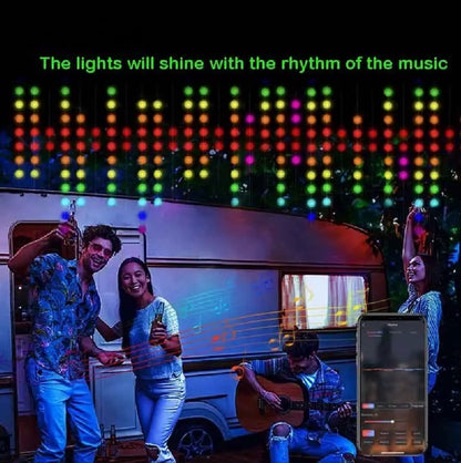 Picture Display LED Smart RGB Curtain Lights - Remote App