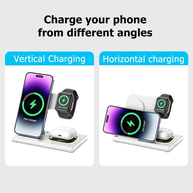 3-in-1 Wireless Charging Stand - iPhone or Samsung