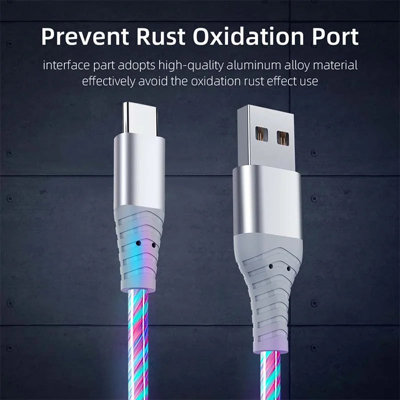 Flow Luminous Cable - USB Type C or Lightning