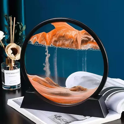 3D Moving Sand Hourglass Art