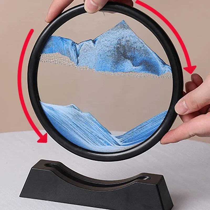 3D Moving Sand Hourglass Art