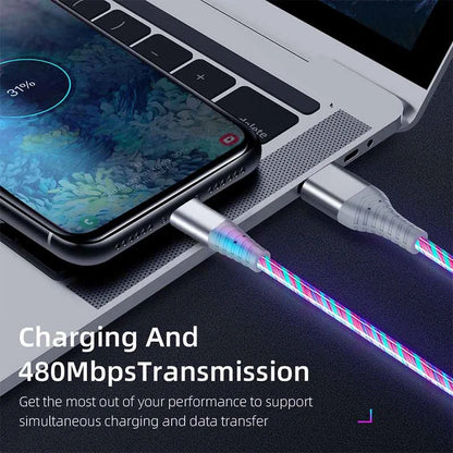 Flow Luminous Cable - USB Type C or Lightning